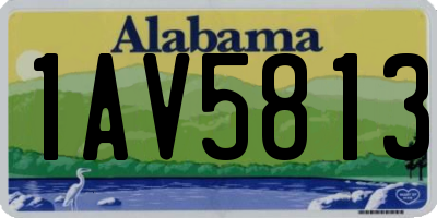 AL license plate 1AV5813
