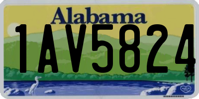 AL license plate 1AV5824