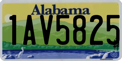 AL license plate 1AV5825