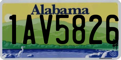 AL license plate 1AV5826