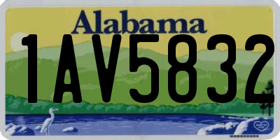 AL license plate 1AV5832