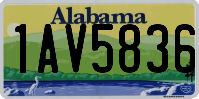AL license plate 1AV5836