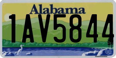 AL license plate 1AV5844