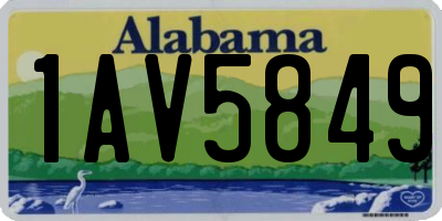 AL license plate 1AV5849