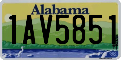AL license plate 1AV5851