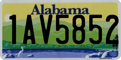 AL license plate 1AV5852