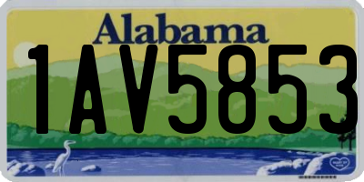 AL license plate 1AV5853