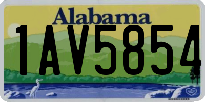 AL license plate 1AV5854