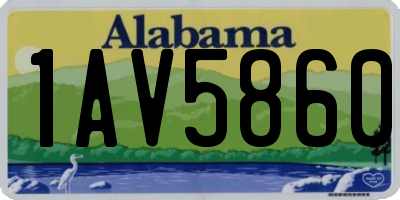 AL license plate 1AV5860
