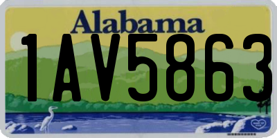 AL license plate 1AV5863