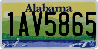 AL license plate 1AV5865