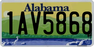 AL license plate 1AV5868