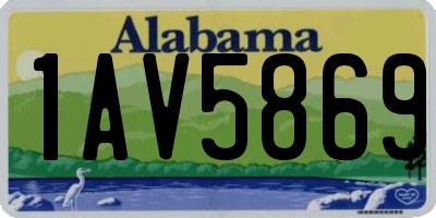 AL license plate 1AV5869