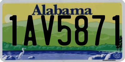 AL license plate 1AV5871