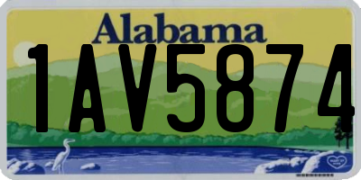 AL license plate 1AV5874