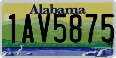 AL license plate 1AV5875