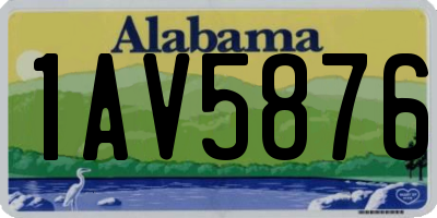 AL license plate 1AV5876