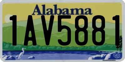AL license plate 1AV5881