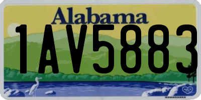 AL license plate 1AV5883