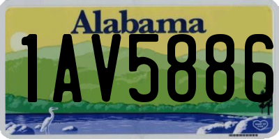 AL license plate 1AV5886