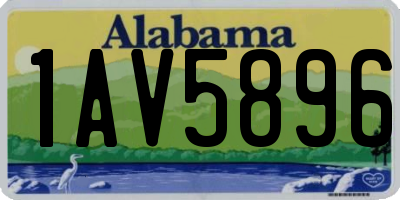 AL license plate 1AV5896