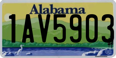 AL license plate 1AV5903
