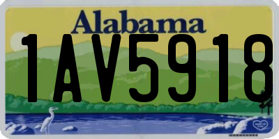 AL license plate 1AV5918