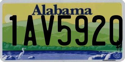 AL license plate 1AV5920