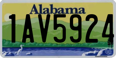 AL license plate 1AV5924