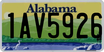 AL license plate 1AV5926