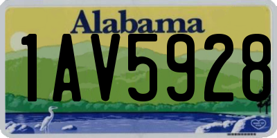 AL license plate 1AV5928
