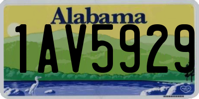 AL license plate 1AV5929