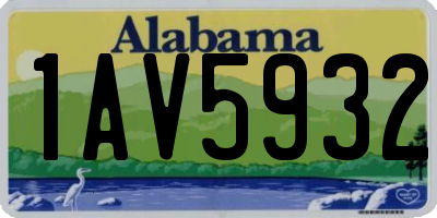 AL license plate 1AV5932