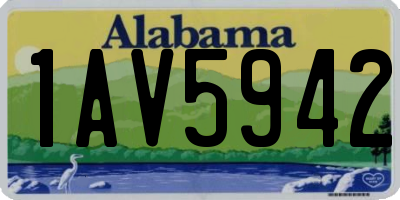 AL license plate 1AV5942