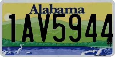 AL license plate 1AV5944