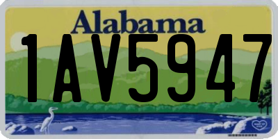 AL license plate 1AV5947