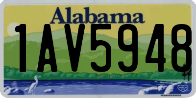 AL license plate 1AV5948