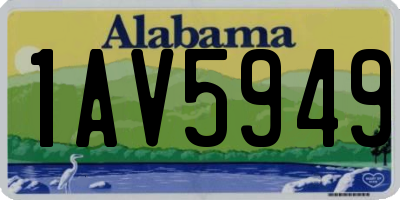 AL license plate 1AV5949