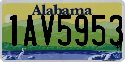 AL license plate 1AV5953