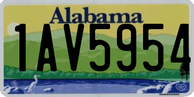 AL license plate 1AV5954