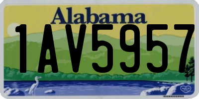 AL license plate 1AV5957