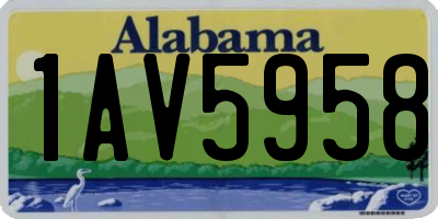 AL license plate 1AV5958