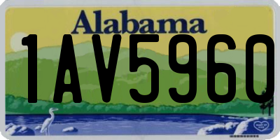AL license plate 1AV5960