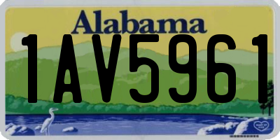 AL license plate 1AV5961
