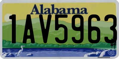 AL license plate 1AV5963