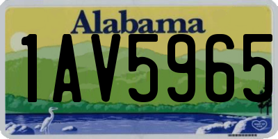 AL license plate 1AV5965