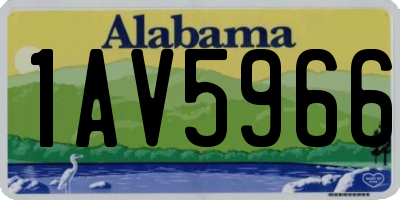 AL license plate 1AV5966
