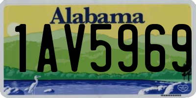 AL license plate 1AV5969