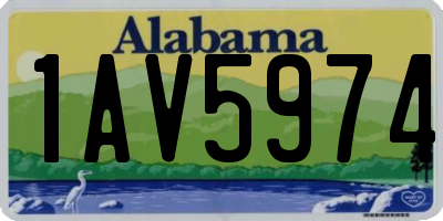 AL license plate 1AV5974