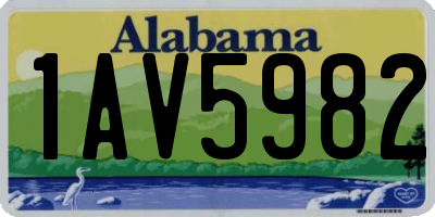 AL license plate 1AV5982